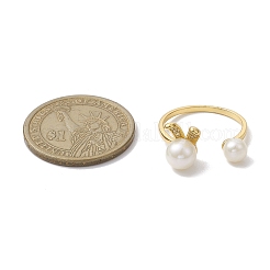 Natural Pearl Finger Rings&nbsp;RJEW-P113-17G