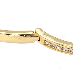 Clear Cubic Zirconia Star Cuff Bangle&nbsp;BJEW-I298-20G