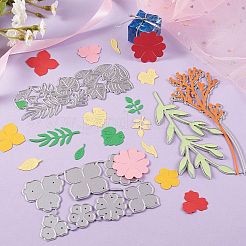 3Pcs 3 Style Leaf & Flower Frame Carbon Steel Cutting Dies Stencils&nbsp;DIY-SZ0004-18
