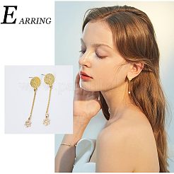 50Pcs Alloy Stud Earring Findings&nbsp;FIND-FH0005-72
