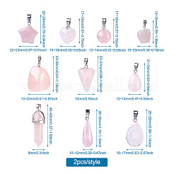 Heart Gemstone Pendants&nbsp;G-TA0001-19
