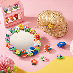 64Pcs 16 Styles Opaque Resin Cabochon&nbsp;CRES-TA0001-18