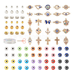 DIY Evil Eye Bracelet Making Kit&nbsp;DIY-TA0004-42