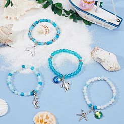 DIY Ocean Themed Bracelet Making Kits&nbsp;DIY-SC0014-07AS