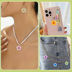 28Pcs 7 Colors Opaque Resin Pendants&nbsp;RESI-TA0005-19