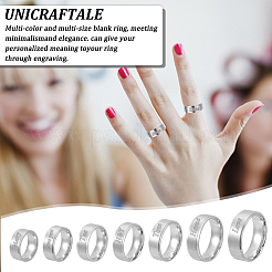 21Pcs 7 Size 201 Stainless Steel Plain Band Rings Set for Women&nbsp;RJEW-UN0002-80