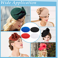 4Pcs 4 Colors EVA Cloth Round Fascinator Hat Base for Millinery&nbsp;AJEW-BC0007-39
