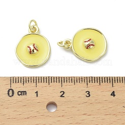 Brass Enamel Pendants&nbsp;KK-D384-01G-03