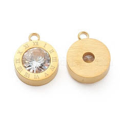 304 Stainless Steel Rhinestone Charms&nbsp;STAS-Z009-17G