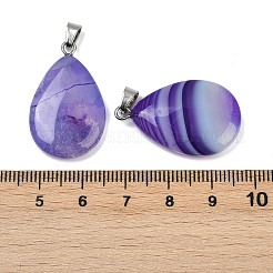 Dyed Natural Banded Agate Pendants&nbsp;G-G202-09A