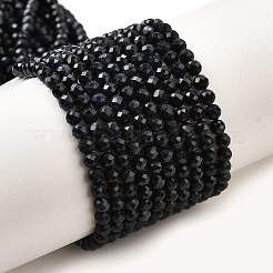 Natural Black Sapphire Beads Strands&nbsp;G-G259-D07-3mm