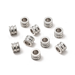 Tarnish Resistant Stainless Steel Textured Beads&nbsp;STAS-M003-04P