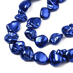 Electroplated Natural Freshwater Shell Beads&nbsp;SHEL-N026-195A