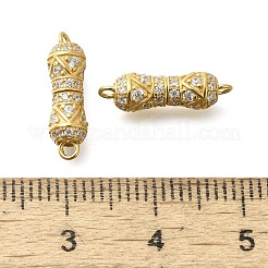 925 Sterling Silver Micro Pave Clear Cubic Zirconia Screw Clasps&nbsp;STER-U006-05G