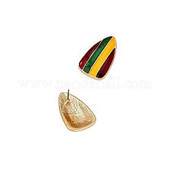 Triangle Alloy Enamel Stud Earrings&nbsp;FS-WG49E79-01