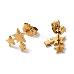 PVD Vacuum Plating 304 Stainless Steel Stud Earrings&nbsp;EJEW-Z040-44G