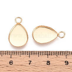 Brass Bezel Pendant Cabochon Settings&nbsp;KK-N276-02G