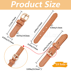 10 Sets Imitation Leather Alloy Button-down Metal Buttons for Bag Making&nbsp;FIND-GF0009-64A