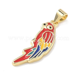 Brass Enamel Pendants&nbsp;KK-P349-04G