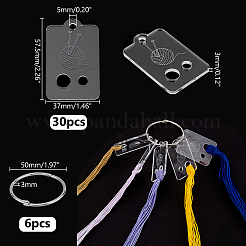 30Pcs Acrylic Thread Winding Boards&nbsp;TOOL-PH0001-79A