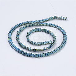 Electroplate Non-magnetic Synthetic Hematite Beads Strands&nbsp;G-J382-2x4x2mm-A-F