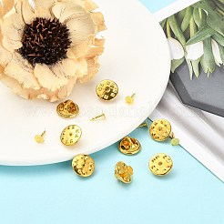 Brass Butterfly Clutches Pin Backs&nbsp;KK-YW0002-23G