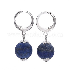 Natural Gemstone Leverback Earrings&nbsp;EJEW-JE03066-M