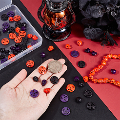 6 Strands 6 Styles Halloween Dyed Synthetic Turquoise Beads Strands&nbsp;G-NB0004-34