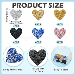 Polyester Hotfix Rhinestone Iron on Patches Applique Patch&nbsp;FIND-TA0002-53D