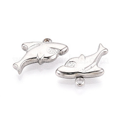 304 Stainless Steel Shark Pendants&nbsp;STAS-T069-09S