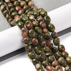 Natural Unakite Beads Strands&nbsp;G-G146-A14-01