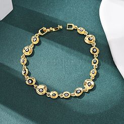 Brass Link Chain Bracelets for Women&nbsp;BJEW-D387-03G-04