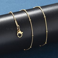 Ion Plating(IP) 304 Stainless Steel Snake Chain Necklaces&nbsp;X-NJEW-F248-11A-G