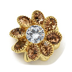 Brass Smoked Topaz Rhinestone Beads&nbsp;KK-I715-26S-01
