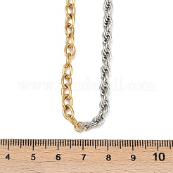 304 Stainless Steel Rope Chain Cable Chain OT Necklaces for Women&nbsp;NJEW-K288-02GP