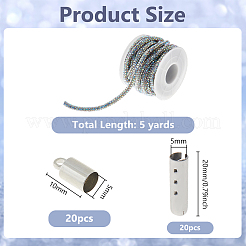 PVC & Rhinestone Shoelace&nbsp;DIY-DC0003-43B