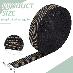 15M Polyester Metallic Herringbone Ribbon&nbsp;OCOR-BC0007-79