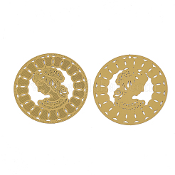 430 Stainless Steel Filigree Pendants&nbsp;STAS-S108-06E