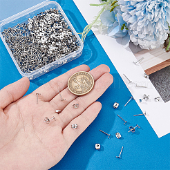 200Pcs 304 Stainless Steel Stud Earring Findings&nbsp;STAS-UN0063-93