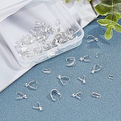 60pcs 304 Stainless Steel Snap on Bails & Ice Pick Pinch Bails&nbsp;STAS-UN0024-90