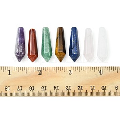7Pcs 7 Styles Natural Mixed Gemstone Pointed Beads&nbsp;G-FS0005-53