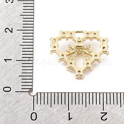 Brass Micro Pave Clear Cubic Zirconia Pendants&nbsp;KK-K371-29B-G
