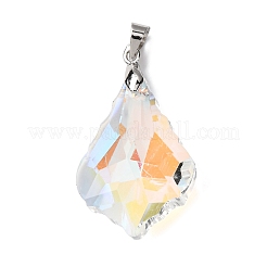 2Pcs Electroplate Glass Pendants&nbsp;PALLOY-JF04416