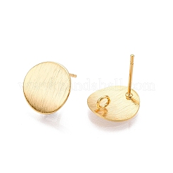 Brass Ear Stud Findings&nbsp;KK-ZX025-04G