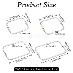 4Pcs 4 Styles Aluminum Bag Handle&nbsp;FIND-BBC0004-97