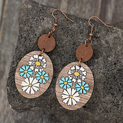 Wood Dangle Earrings&nbsp;FS-WGAEC85-01