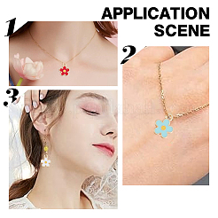 140Pcs 7 Colors Alloy Enamel Charms&nbsp;ENAM-HY0003-03