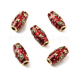 Rice Brass Micro Pave Cubic Zirconia Beads&nbsp;KK-Z114-14G