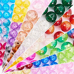 Spray Painted Crackle Glass Beads&nbsp;CCG-PH0002-01-10mm