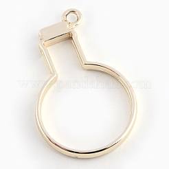 Rack Plating Alloy Bottle Open Back Bezel Pendants&nbsp;PALLOY-S047-30E-FF